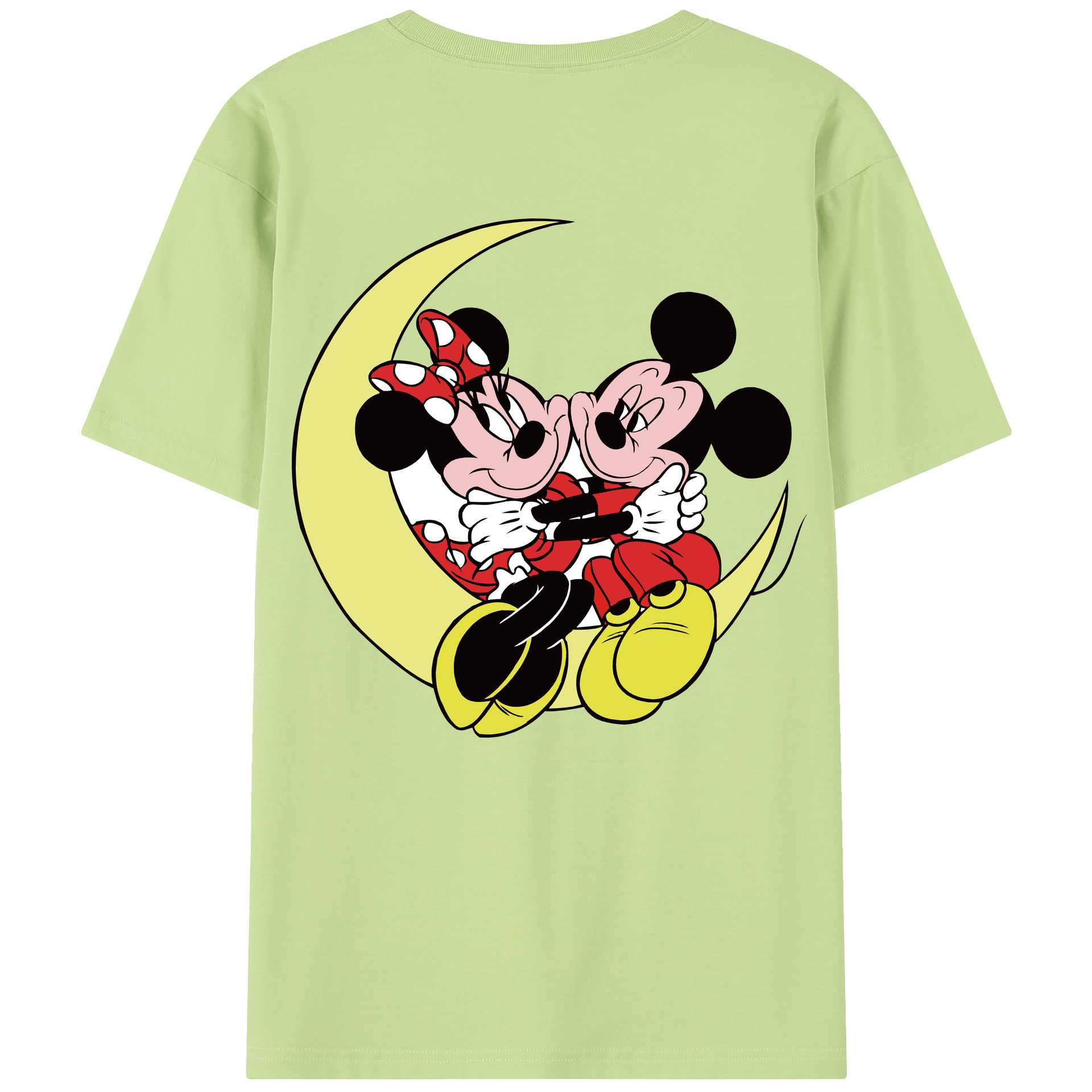 （画像用） ミッキーマウス Mickey Mouse 綿100％半袖Tシャツ（背面プリント）